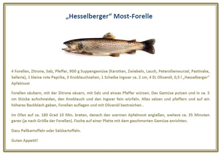 April: Hesselberger Most Forelle