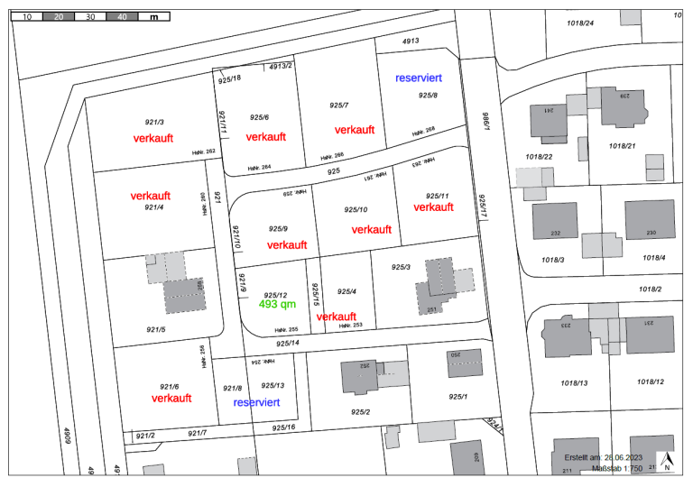 Lageplan Baugebiet Geilsheim 05.2023